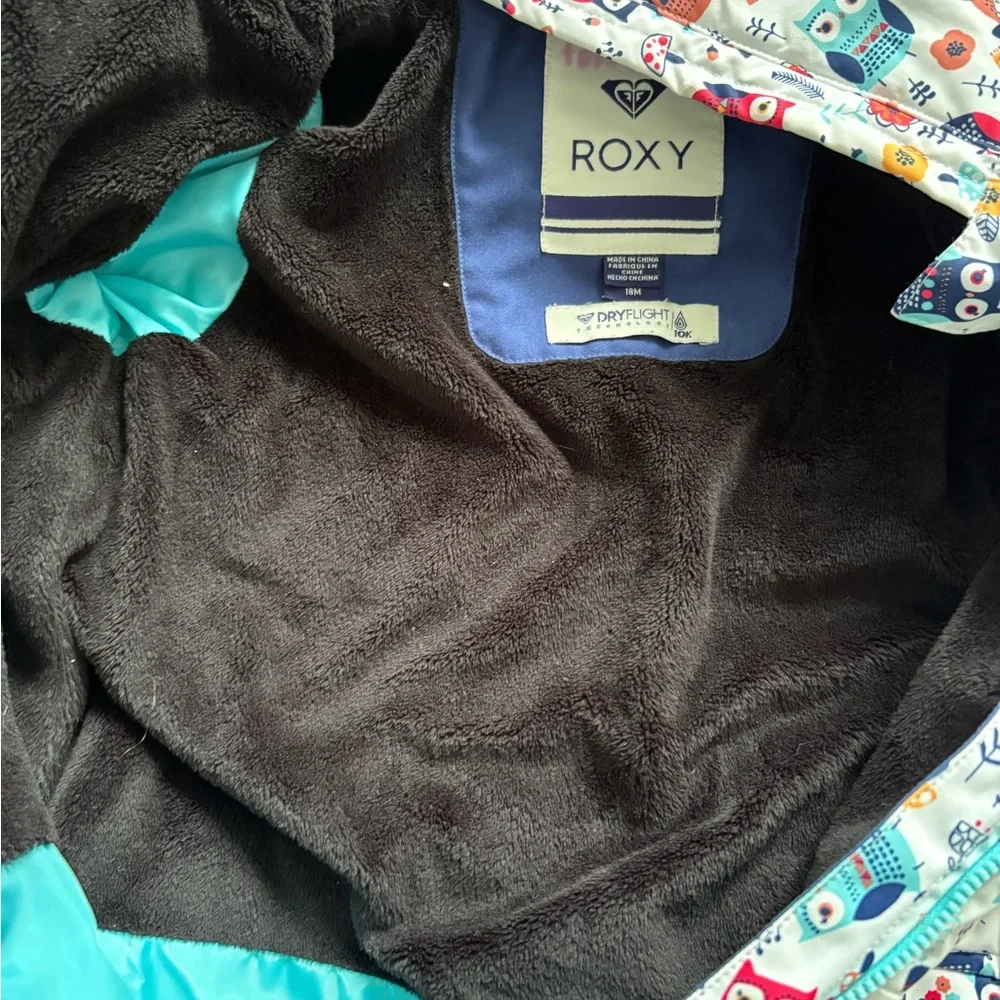 Roxy Multicolor Owl Print Kids Footie - Picture 6 of 6